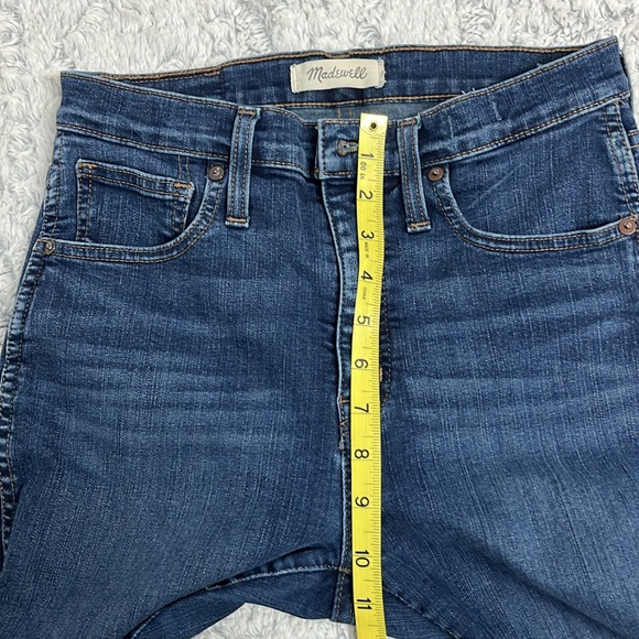 Madewell 10” high rise skinny ankle blue  jeans size 27 - Picture 6 of 11